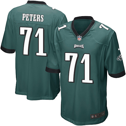 Men's Game Jason Peters Nike Jersey Midnight Green Home - #71 NFL Philadelphia Eagles